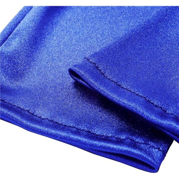 Long Opera Party 1920s Satin Tea Party Gloves Blue - Picture 5 of 7